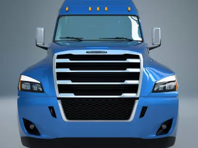 3D model Freightliner Cascadia 2017 US semi trailer truck  3D model