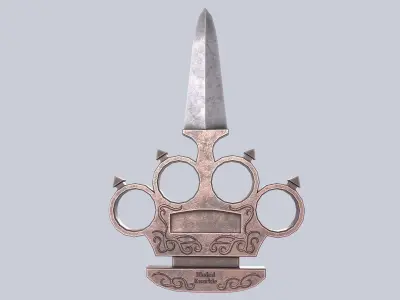 Bladed knuckle Low-poly 3D model