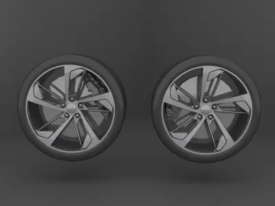 Wheels Audi RS5 Low-poly 3D model