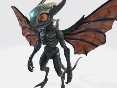 Flying alien 3D model