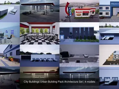 City Buildings Urban Building Pack Architecture Set