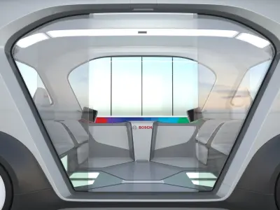 Electric Bosch IoT Shuttle with Interior 3D model purchase