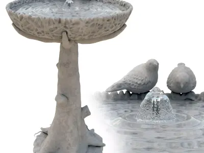 Bird Bath Fountain 3D model