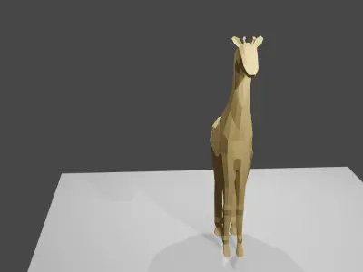 low poly giraffe 3D model