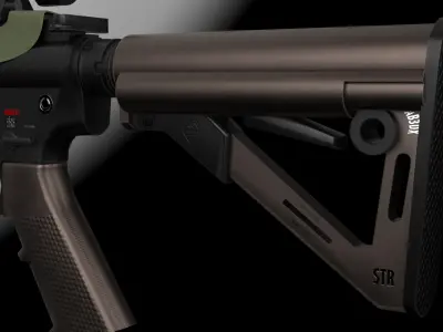 FN 15 m416 weapon Fps - Tps Low-poly 3D model