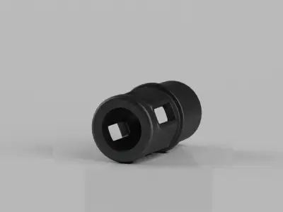 Muzzle threaded barrel adapter 3D model