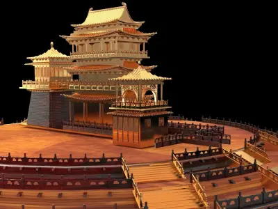 Chinese ancient house 3D model order