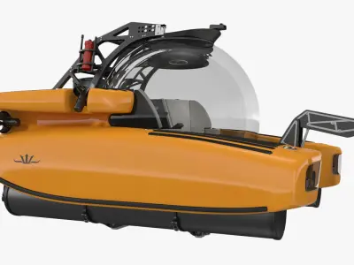 Triton 3300 Submarine Rigged 3D model