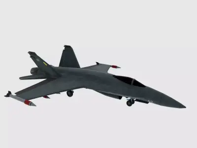 Fighter Jet 3D Model High Detail PBR Textured  Maya  Free 3D model