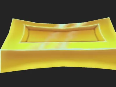 Gold ingot stylized Free low-poly 3D model