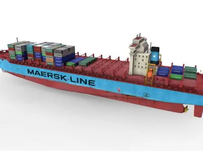 Cargo Ships Collection Low-poly 3D model