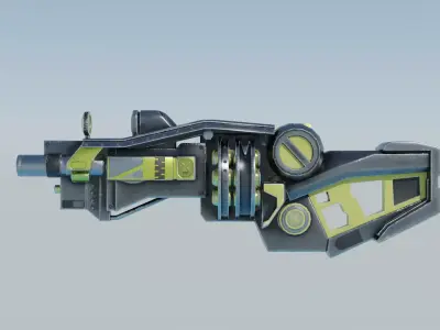 Sci-Fi Shotgun - Aim Shooter Low-poly 3D model