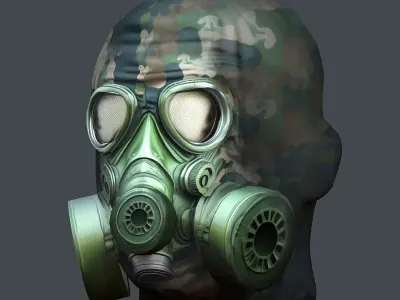 Helmet 3d model military combat Military Low-poly Low-poly 3D model 12