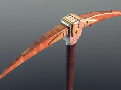 Pickaxe - Orichalcum Low-poly 3D model