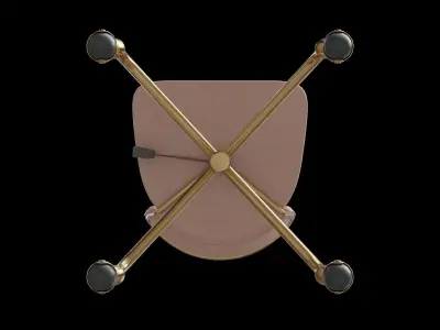 Tania Gold Task Chair Low-poly 3D model