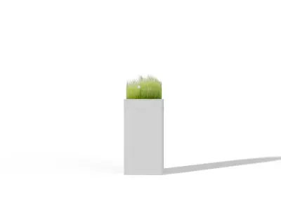 Futuristic Roadside Plant Pot Low-poly 3D model