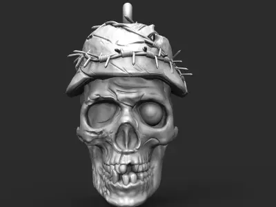 Skull pendant 3D print model