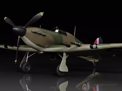 Hawker Hurricane 3D model