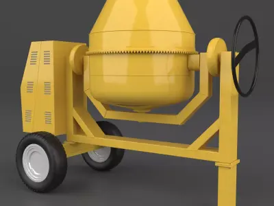 Concrete mixer 1 3D model
