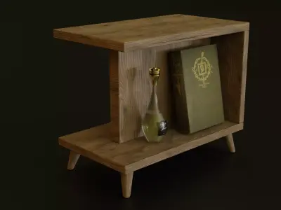 Modern Book SHelf Free 3D model