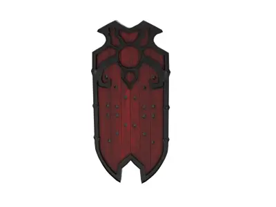 Curved Simple Shield 3D model