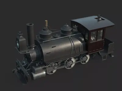 Old style vehicle steam locomotive 6 22 d baldwin  3D model