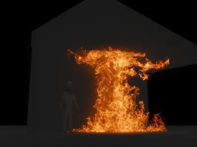 3D Wallfire Animation 3D model purchase
