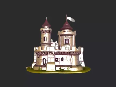 castle 3d model Low-poly 3D model