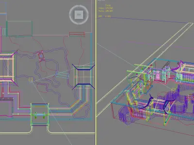 Chinese Style Architecture 3D model shop