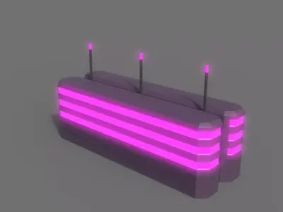PBR Sci-Fi Building A18 Low-poly 3D model