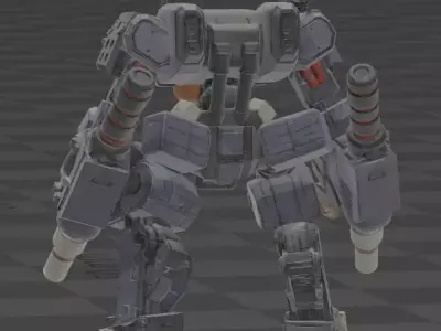 Heavy Mecha Combat Robot 3D Model 3D print model