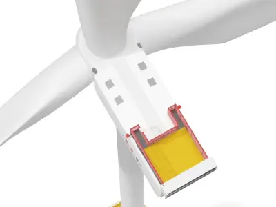 Wind Turbine Vestas V164 9 MW 3D model