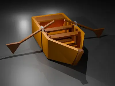 3d boat 3D model purchase