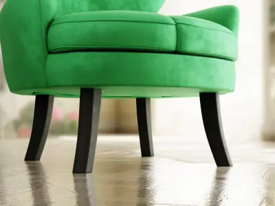 Furniture Accent Chairs Bohemian 004 Low-poly 3D model