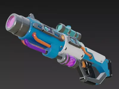 Cartoon Cyber Weapons 3D Models Pack PBR Low-poly 3D model