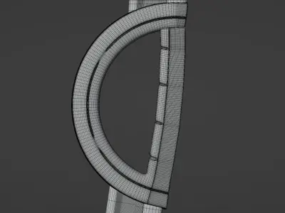 Stylized Steampunk Sword 3D model