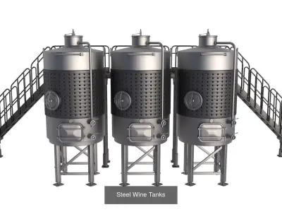 Steel Wine Tank collection 3D Model Pack