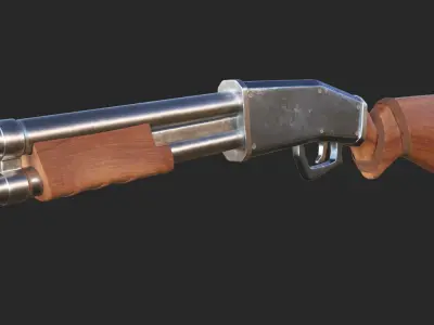 Stylized Shotgun 3D model purchase