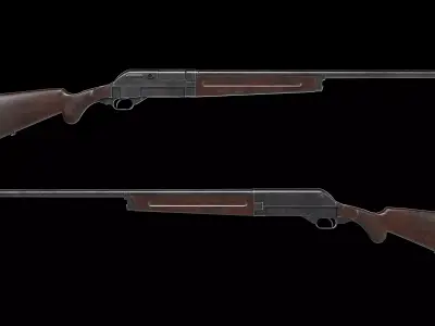 Walther Toggle-Locked Semiauto Shotgun Low-poly 3D model