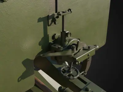 37mm Rosenberg gun Low-poly 3D model