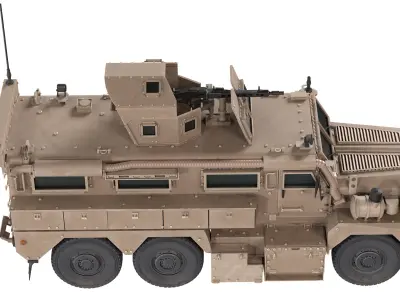 Cougar MRAP Mine Resistant Ambush Protected Vehicle Low-poly 3D model
