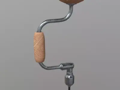 Hand Drill Low-poly 3D model order