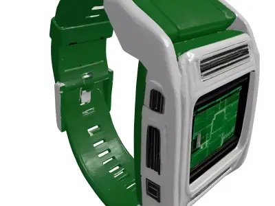 Retro SciFi Smartwatch 3D model
