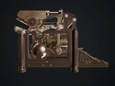 Underwood Typewriter Low-poly 3D model purchase