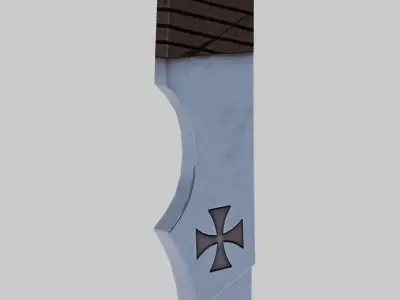 OB 00 10 vampire hunter knife Low-poly 3D model