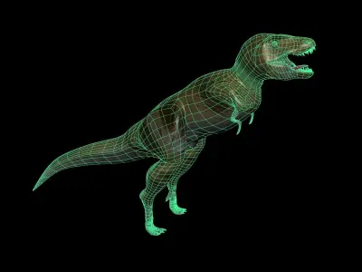 Dragon model t - rex Low-poly 3D model