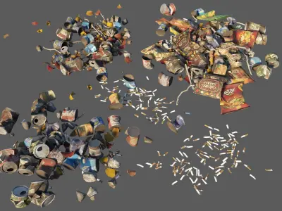Trash 3D model get