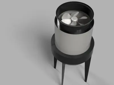 cooling tower Low-poly 3D model