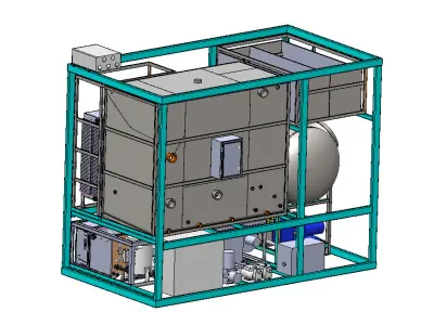 High-Quality 3D Model of Industrial Wastewater Treatment System 3D model