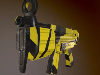 Futuristic Msg Low-poly 3D model